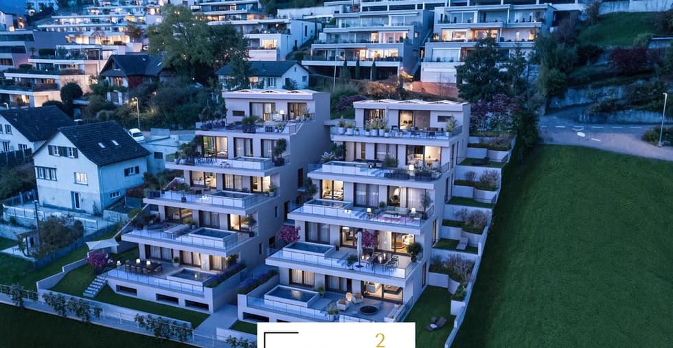 Planung von zwei terrassierten Mehrfamilienhäusern im Kanton Aargau – 89m2 Group Projektbild 1